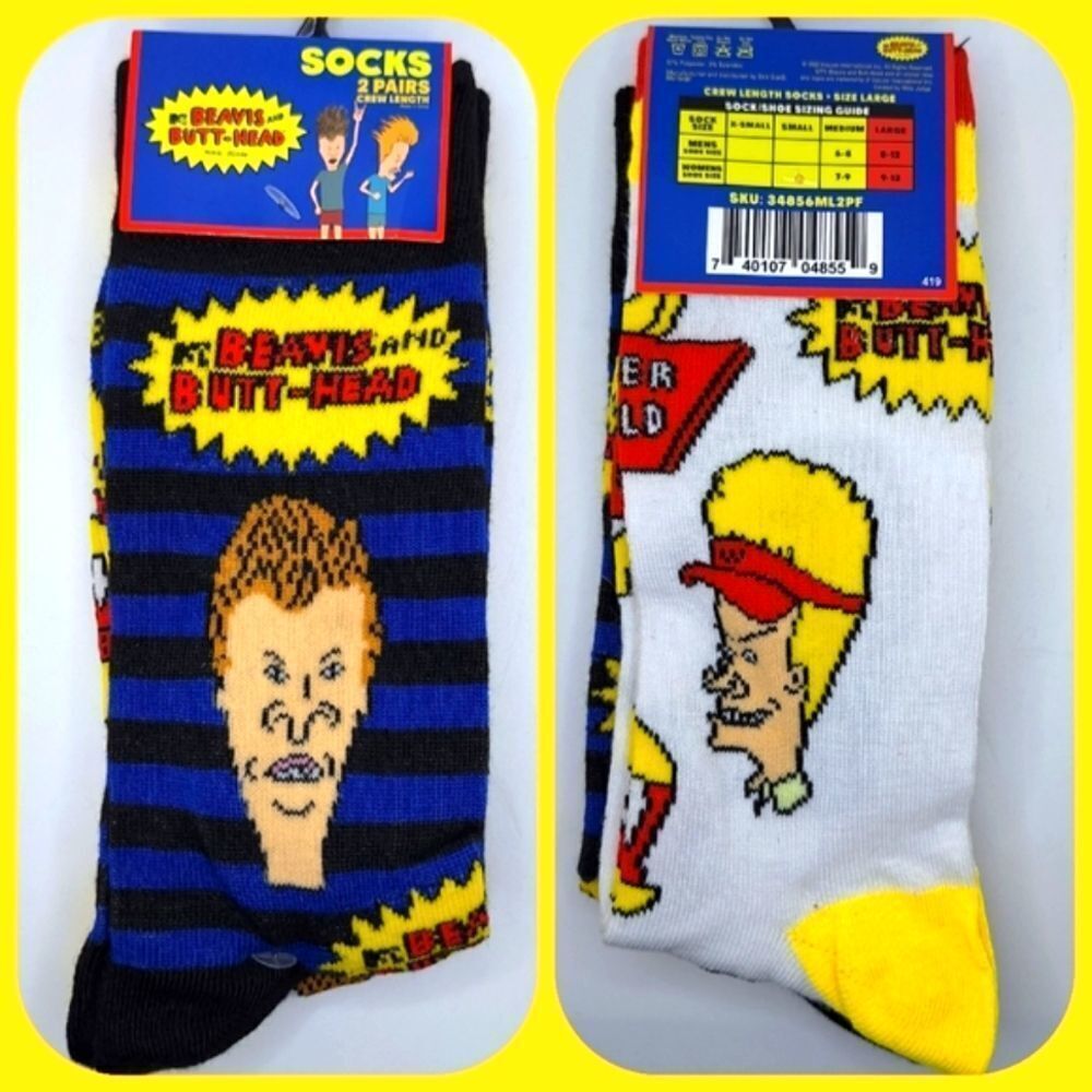 Beavis and Butthead crew socks 2pk burger world